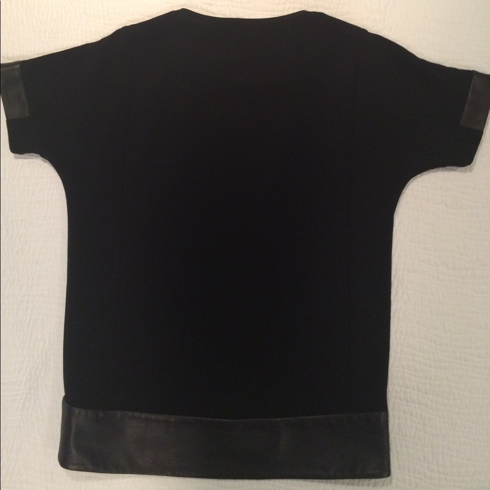 MINT Rag & Bone Black Tunic With Leather Trim - Picture 1 of 6